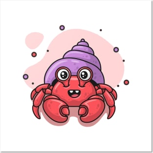 Meet cute little Hermit Crab Posters and Art